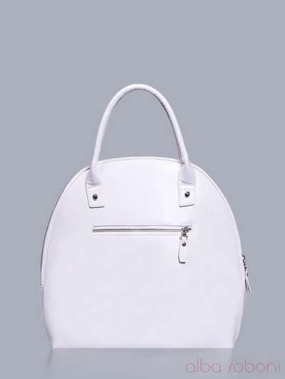 Літня сумка з вышивкою, модель 150731 білий. Зображення товару, вид ззаду.