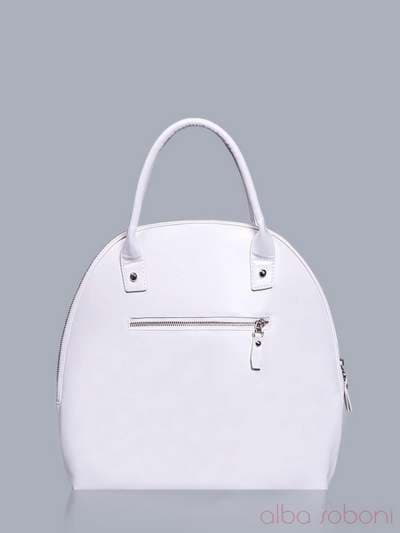 Літня сумка з вышивкою, модель 150732 білий. Зображення товару, вид ззаду.