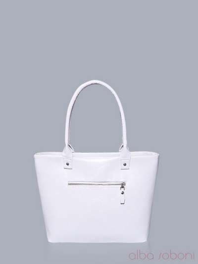 Літня сумка з вышивкою, модель 150740 білий. Зображення товару, вид ззаду.