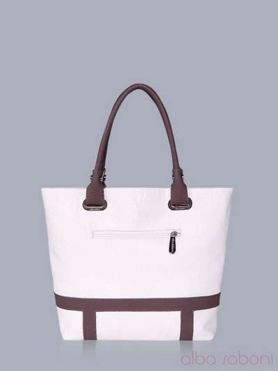 Літня сумка, модель 150800 білий. Зображення товару, вид ззаду.