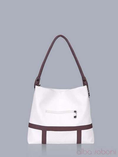Літня сумка, модель 150810 білий. Зображення товару, вид ззаду.