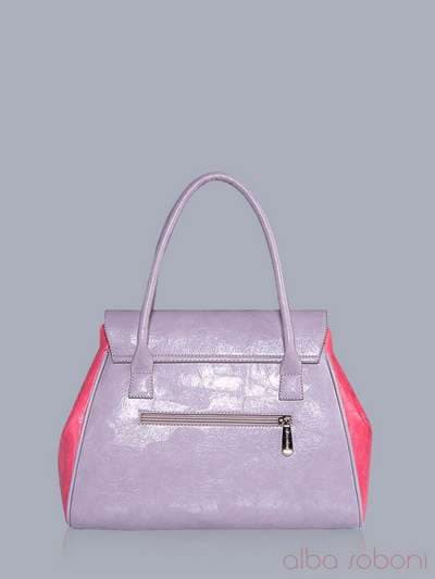 Літня сумка з вышивкою, модель 150861 сірий-корал. Зображення товару, вид ззаду.