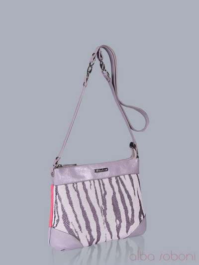 Літня сумка з вышивкою, модель 150872 корал-сірий. Зображення товару, вид збоку.