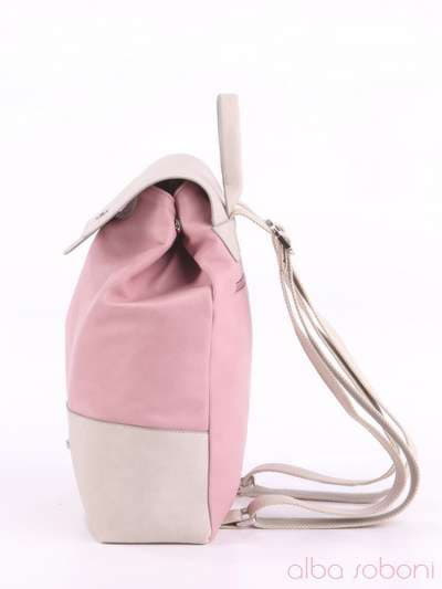 Літній рюкзак, модель 160030 рожевий-сірий. Зображення товару, вид додатковий.