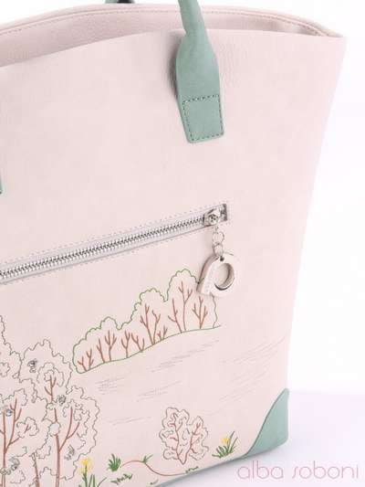 Літня сумка з вышивкою, модель 160222 сірий. Зображення товару, вид додатковий.