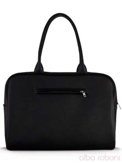 Шкільна сумка з вышивкою, модель 120760 чорний. Зображення товару, вид ззаду.