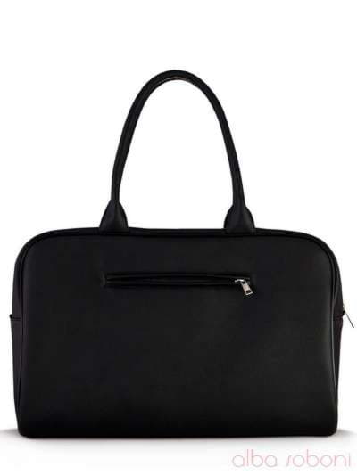 Шкільна сумка з вышивкою, модель 120770 чорний. Зображення товару, вид ззаду.