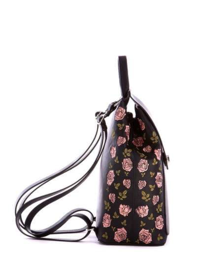 Модний рюкзак з вышивкою, модель 172581 чорний. Зображення товару, вид додатковий.