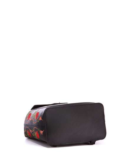 Модний рюкзак з вышивкою, модель 172582 чорний. Зображення товару, вид додатковий.