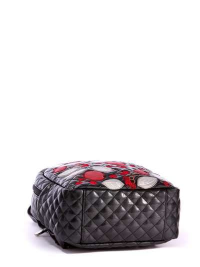 Модний рюкзак з вышивкою, модель 172651 чорний. Зображення товару, вид додатковий.