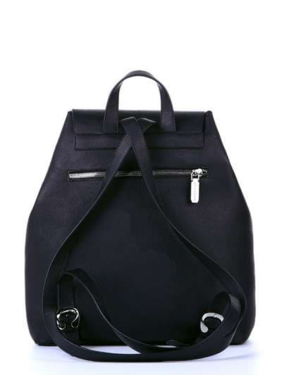 Молодіжний рюкзак з вышивкою, модель 172702 чорний. Зображення товару, вид ззаду.