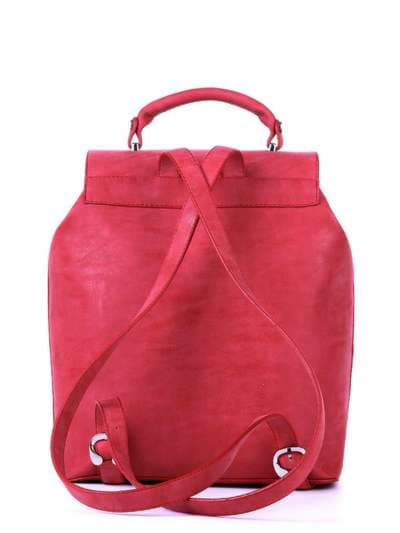 Жіночий рюкзак, модель 172733 червоний. Зображення товару, вид ззаду.