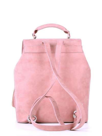 Жіночий рюкзак, модель 172734 рожевий. Зображення товару, вид ззаду.