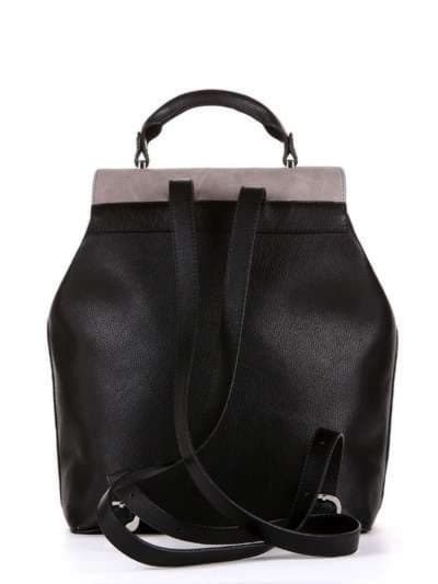 Стильний рюкзак з вышивкою, модель 172738 чорний. Зображення товару, вид ззаду.