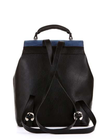 Жіночий рюкзак з вышивкою, модель 172739 чорний. Зображення товару, вид ззаду.
