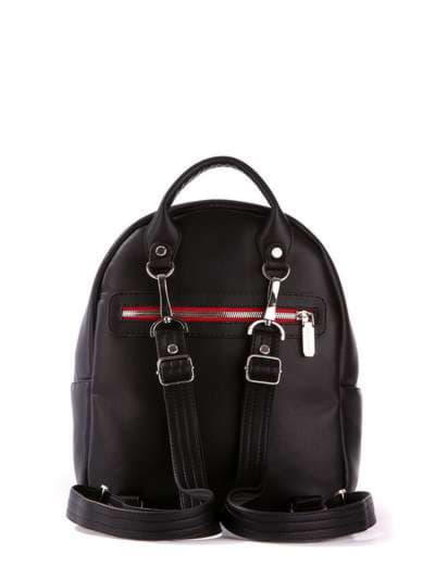 Молодіжний рюкзак з вышивкою, модель 172901 чорний. Зображення товару, вид ззаду.