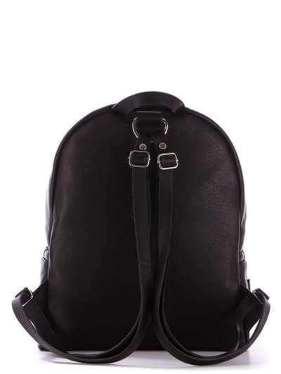 Стильний рюкзак з вышивкою, модель 172966 чорний. Зображення товару, вид ззаду.