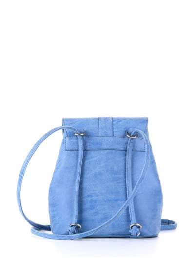 Модний міні-рюкзак, модель 172745 блакитний. Зображення товару, вид ззаду.