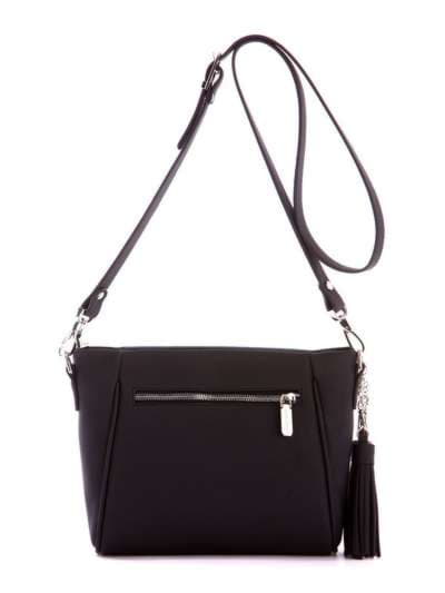 Молодіжна сумка маленька, модель 172595 чорний. Зображення товару, вид ззаду.