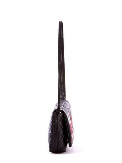 Брендовий клатч з вышивкою, модель 172671 чорний. Зображення товару, вид додатковий.