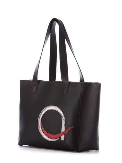 Модна сумка з вышивкою, модель 172938 чорний. Зображення товару, вид додатковий.