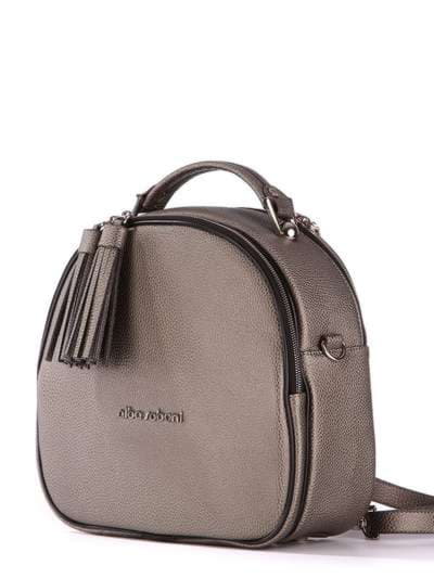 Модна сумка - рюкзак, модель 172953 сірий. Зображення товару, вид додатковий.