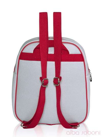 Стильний дитячий рюкзак з вышивкою, модель 0210 срібло. Зображення товару, вид ззаду.