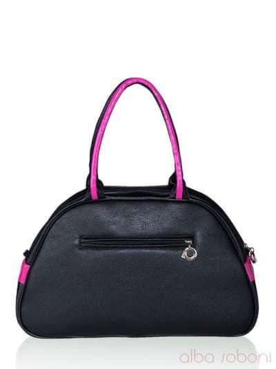Стильна дитяча сумочка з вышивкою, модель 0144 чорний. Зображення товару, вид ззаду.