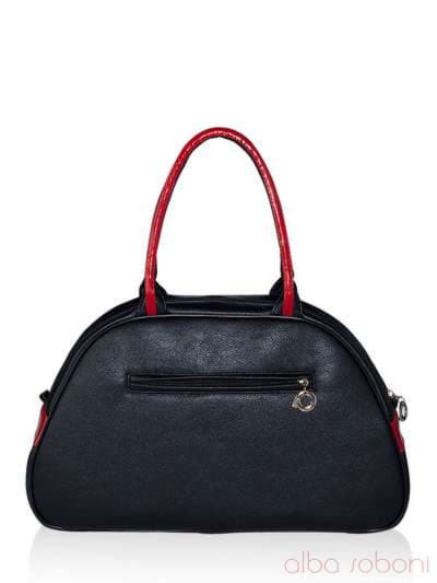 Стильна дитяча сумочка з вышивкою, модель 0146 чорний. Зображення товару, вид ззаду.
