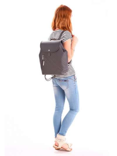Стильний рюкзак, модель 171354 сірий. Зображення товару, вид додатковий.