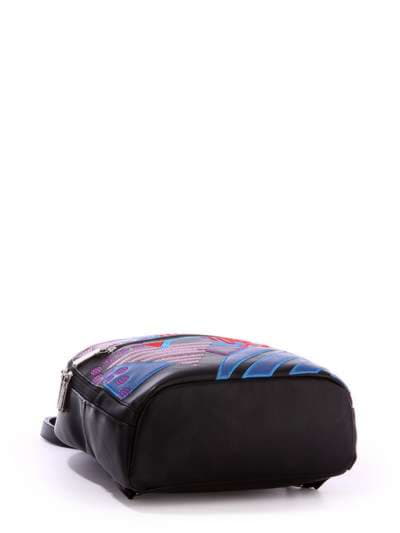 Стильний рюкзак з вышивкою, модель 171381 чорний. Зображення товару, вид додатковий.