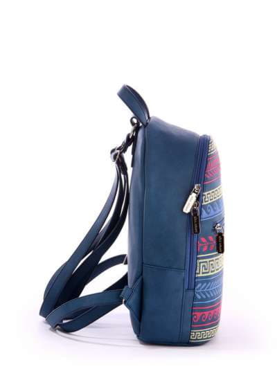 Шкільний рюкзак з вышивкою, модель 171382 синій. Зображення товару, вид ззаду.