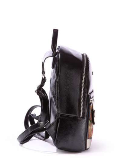 Шкільний рюкзак з вышивкою, модель 171414 чорний. Зображення товару, вид ззаду.