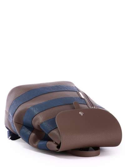 Брендовий рюкзак, модель 171482 коричневий-синій. Зображення товару, вид додатковий.