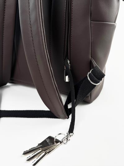 Фото товара: яскравий дует - рюкзак та шопер 250319 коричневий. Фото - 8.