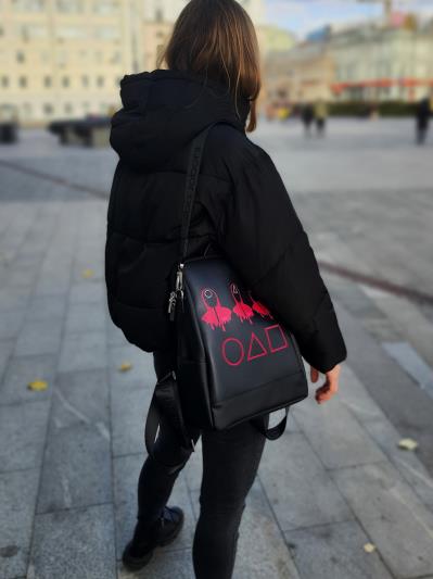 Міський рюкзак символи Squid game колір чорний. Фото - 3