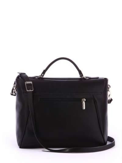 Молодіжна сумка-портфель, модель 171441 чорний. Зображення товару, вид ззаду.