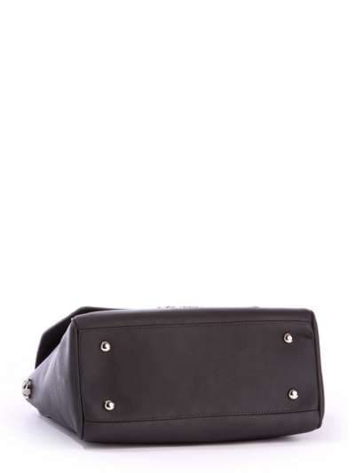 Брендова сумка-портфель, модель 171443 темно-сірий. Зображення товару, вид ззаду.