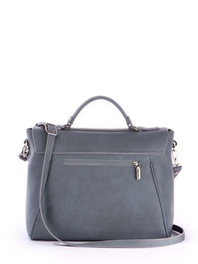 Шкільна сумка-портфель, модель 171444 сіро-блакитний. Зображення товару, вид ззаду.