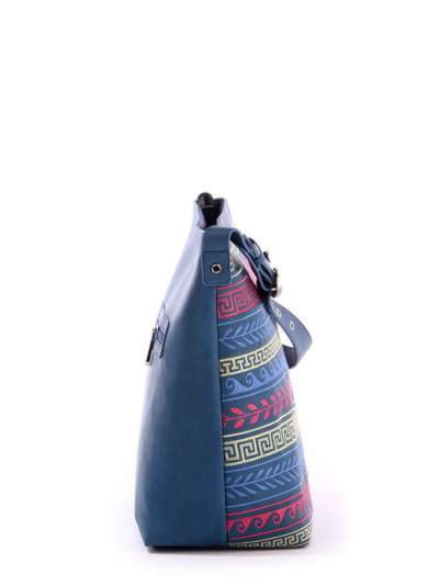 Шкільна сумка з вышивкою, модель 171392 синій. Зображення товару, вид ззаду.