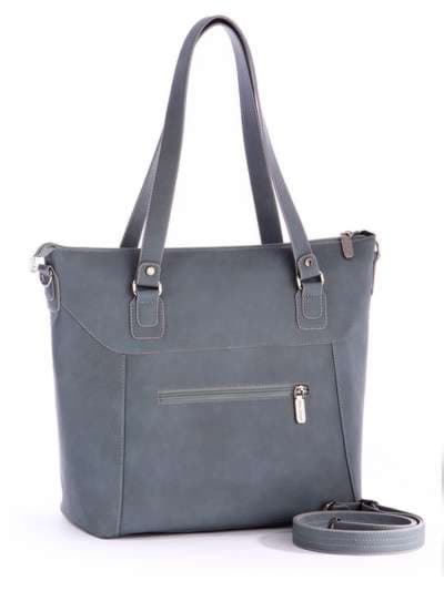 Брендова сумка, модель 171434 сіро-блакитний. Зображення товару, вид збоку.