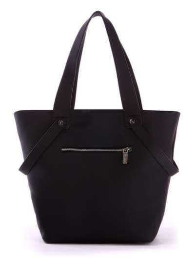 Модна сумка з вышивкою, модель 171503 чорний. Зображення товару, вид ззаду.
