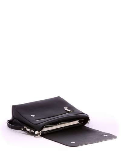 Стильна сумка, модель 171521 чорний. Зображення товару, вид додатковий.