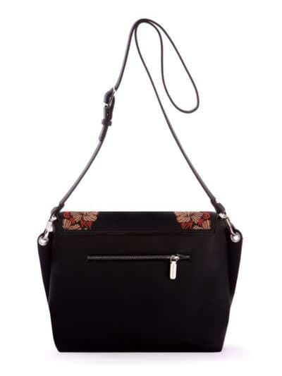 Стильна сумка з вышивкою, модель 171523 чорний. Зображення товару, вид додатковий.