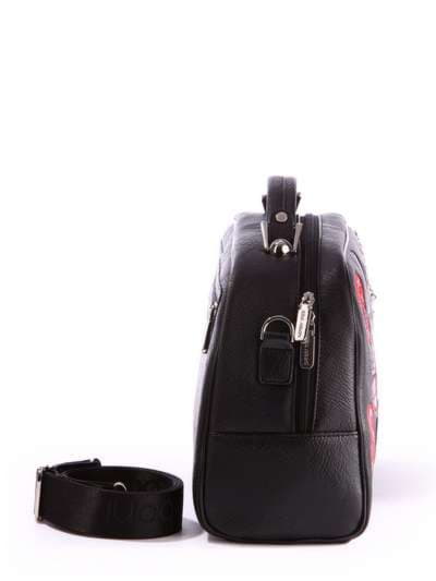 Шкільна сумка з вышивкою, модель 171321 чорний. Зображення товару, вид ззаду.
