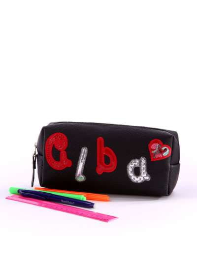 Шкільна сумка з вышивкою, модель 171321 чорний. Зображення товару, вид додатковий.