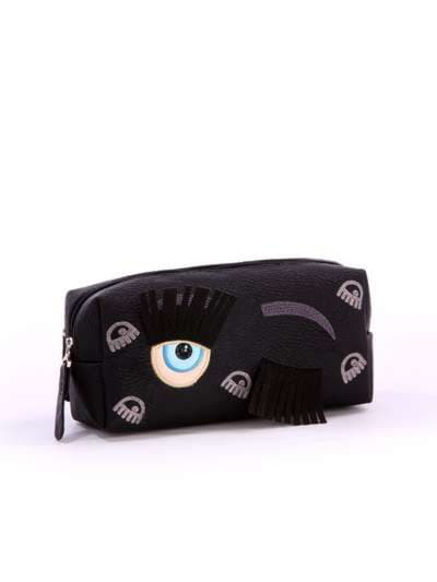 Брендова сумка-портфель з вышивкою, модель 171332 чорний. Зображення товару, вид додатковий.