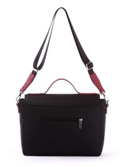 Шкільна молодіжна сумка-портфель з вышивкою, модель 171334 чорний. Зображення товару, вид додатковий.