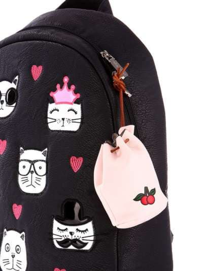 Молодіжний брелок міні сумочка зі шнурком рожевий. Зображення товару, вид 2