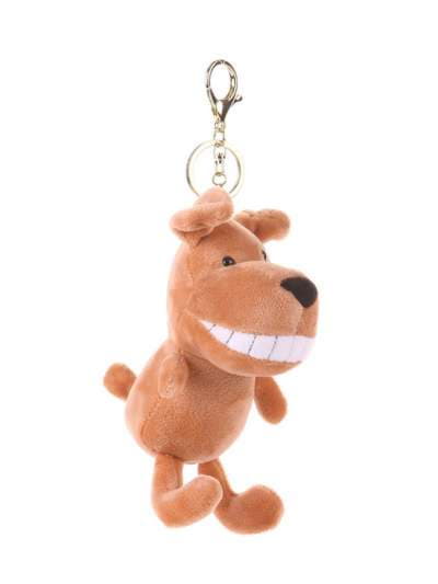 Молодіжний брелок мягка іграшка собака що посміхається рудий. Зображення товару, вид 1